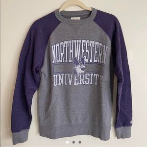 Vintage-style Northwestern University sweatshirt